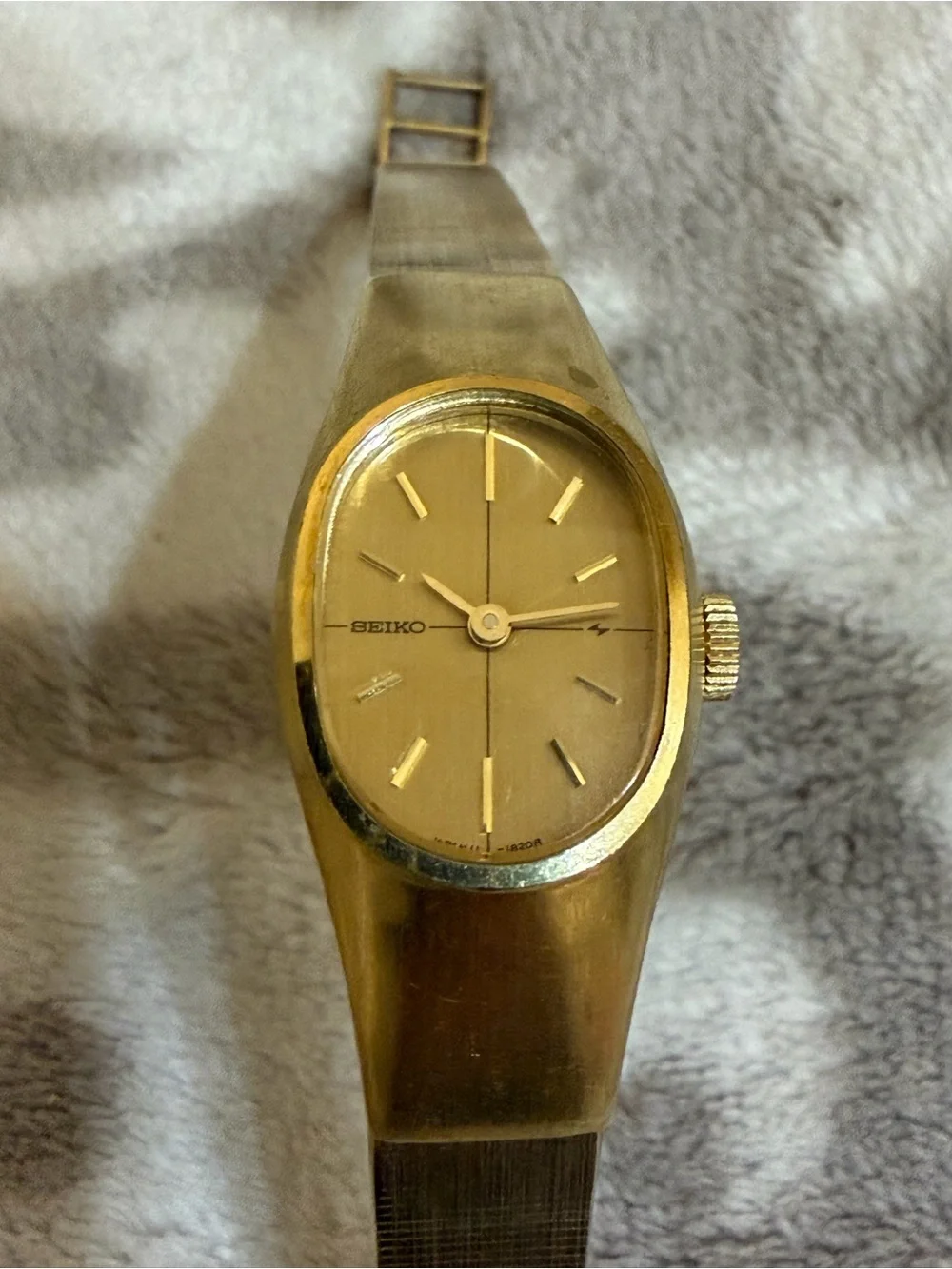 Vintage Seiko 11-7669 Mechanical Ladies Watch Gold June 1973 Manual Wind Run